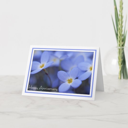 Jahrestag - Bluettes Gruß-Karte Karte (Vorderseite)