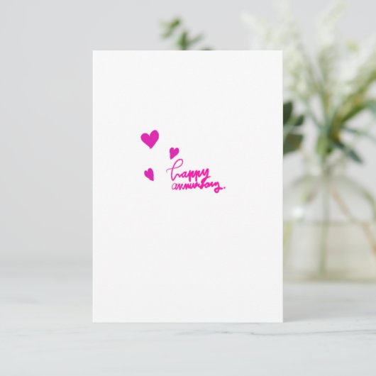 Jahrestag! Dankeskarte (Stehend Vorderseite)