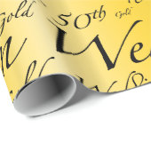 Jahrestag der Goldhochzeits-50. Geschenkpapier (Rolleneckpunkt)