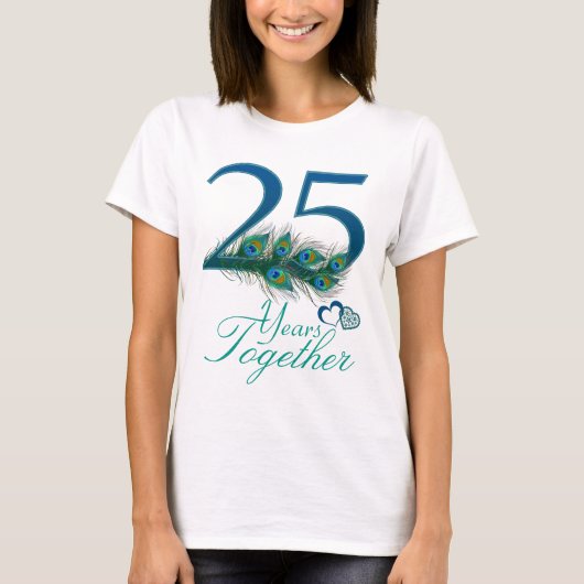 Jahrestag der Hochzeit / 25 / 25. / 25. T-Shirt (Vorderseite)