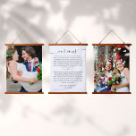 Jahrestag der Hochzeit 2. Foto Wandteppich Mit Holzrahmen<br><div class="desc">Personalisieren Sie Ihre Hochzeitsgeschenke und 2 besondere Fotos,  um einen einzigartigen Einblick in Ihren ganz besonderen Tag zu schaffen. Entwickelt von Thisisnotme©</div>