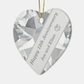 Jahrestag der Hochzeit, Kristalltag Keramik Ornament (Links)