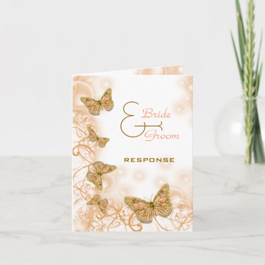 Jahrestag der Hochzeit von Korallengold Verlobung Karte (Vorderseite)