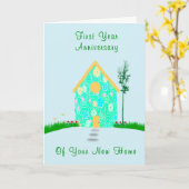 Jahrestag der Neuen Zuhause Karte (Gelbe Blume)