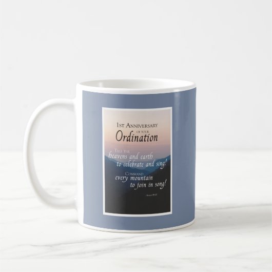 Jahrestag der Ordination Glückwunsch Kaffeetasse (Links)