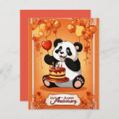 Jahrestag der Panda-Selbstkontrolle Einladung (Vorne/Hinten)