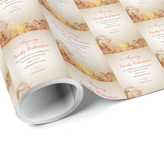 Jahrestag der Priesterordinierung Geschenkpapier (Rolleneckpunkt)