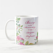 Jahrestag der religiösen Tätigkeit Pink Roses Kaffeetasse (Links)