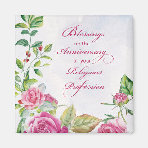 Jahrestag der religiösen Tätigkeit Pink Roses Magnet