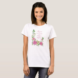 Jahrestag der religiösen Tätigkeit Pink Roses T-Shirt