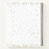 Jahrestag der Taufe Gold Cross Personalisiert Notizblock (Rückseite)