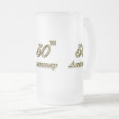 Jahrestag des Gold50. Mattglas Bierglas (VorderseiteRechts)