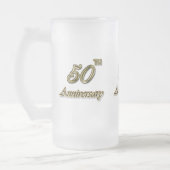 Jahrestag des Gold50. Mattglas Bierglas (Links)