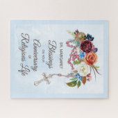 Jahrestag des religiösen Lebens Rosary mit Blume Puzzle (Horizontal)