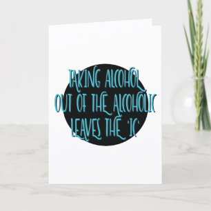 Jahrestag des Slogans zur Erholung von Alkohol Karte