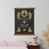 Jahrestag des Todes anpassbar Wandteppich Mit Holzrahmen (Schlafzimmer)