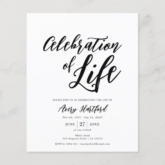 Jahrestag des Todes im Haushalt Flyer (Vorne)