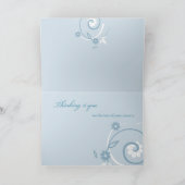 Jahrestag des Verlustes von Cousin Blue Wirbel Karte (Innenseite)