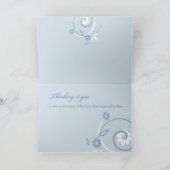 Jahrestag des Verlustes von Großmutter Blue Wirbel Karte (Innenseite)