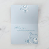 Jahrestag des Verlustes von Vater Blue Wirbel Karte (Innenseite)