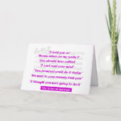 Jahrestag - die Texte der Heirat Karte (Vorderseite)