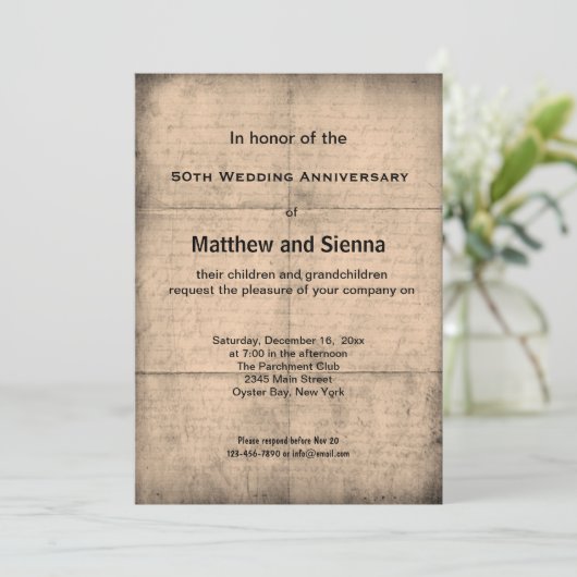 Jahrestag Einladung (Stehend Vorderseite)