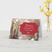 Jahrestag Erinnerung an die Weihnachtskerze der Eh Karte (Gelbe Blume)