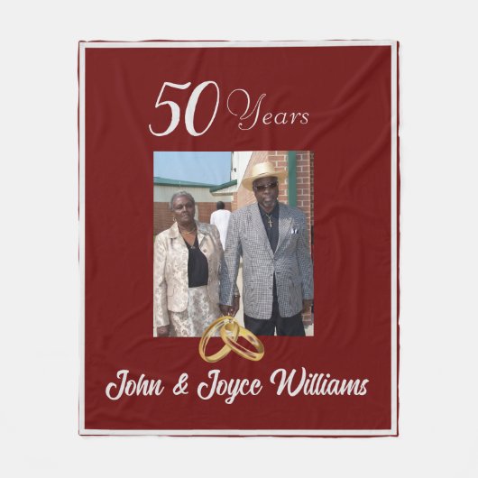 Jahrestag Fleecedecke (Vorderseite)