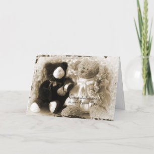 Jahrestag-Hochzeit - Bär und Plüsch Karte