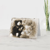 Jahrestag-Hochzeit - Bär und Plüsch Karte (Vorderseite)