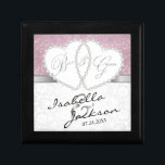 Jahrestag / Hochzeit - Rosa Erinnerungskiste<br><div class="desc">Braut und Gräuel Jubiläum / Hochzeitsrosa Design Sake Geschenkboxen. ✔ Hinweis: Nicht alle Vorlagenbereiche müssen geändert werden... nur das ändern, was Sie brauchen. 📌 Wenn Sie weitere Anpassungen benötigen, klicken Sie bitte auf den Button "Weitere Anpassungen vornehmen" oder "Design anpassen oder bearbeiten" und verwenden Sie unser Designwerkzeug, um die Größe,...</div>