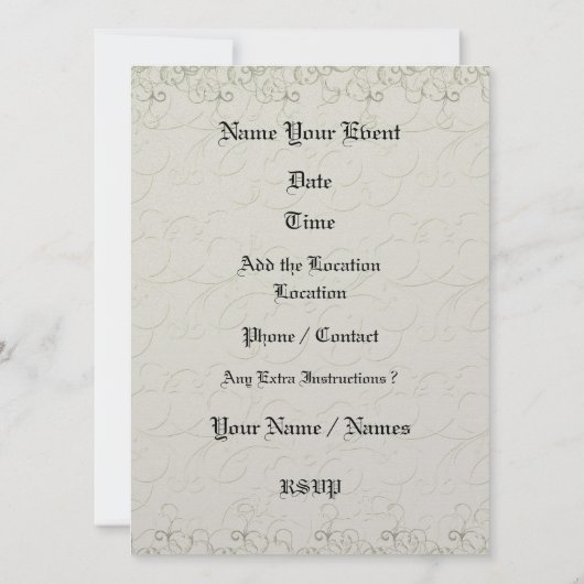 Jahrestag / Hochzeit - SRF Einladung (Rückseite)