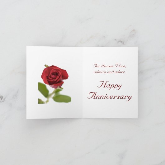 Jahrestag Karte (Innenseite)