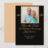 Jahrestag-Karte zum Vormerken Save The Date (Vorne/Hinten)