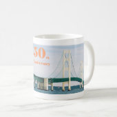 Jahrestag Mackinac Brücken-50. Kaffeetasse (VorderseiteRechts)