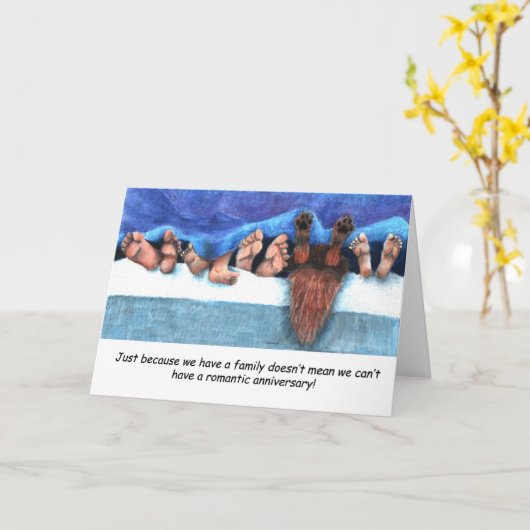 Jahrestag mit Kindern Karte (Gelbe Blume)