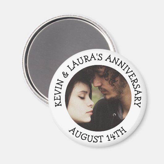 Jahrestag Personalisierte Erinnerung Magnet (Vorderseite/Rückseite)