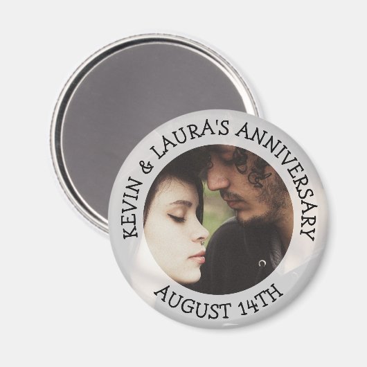 Jahrestag Personalisierte Erinnerung Magnet (Vorderseite/Rückseite)