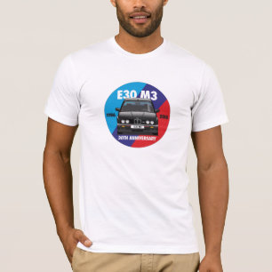 Jahrestag Roundel (schwarzes Evo) BMWs E30 M3 30. T-Shirt