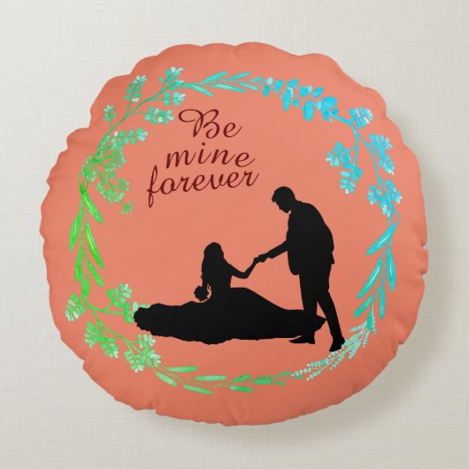 Jahrestag Rundes Kissen (Vorderseite)