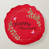 Jahrestag Rundes Kissen (Rückseite)