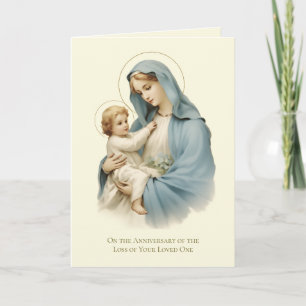 Jahrestag Tod Nahestehender Maria Jesus Karte