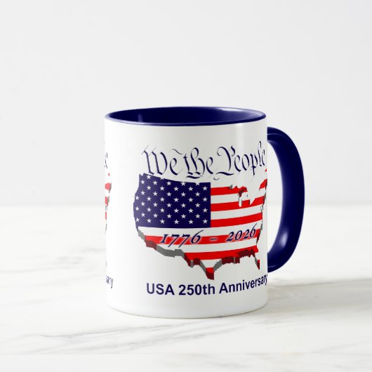 Jahrestag USA 250. Tasse (VorderseiteRechts)