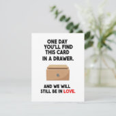 Jahrestag- & Valentinsgeschenk für den Freund Feiertagskarte (Stehend Vorderseite)