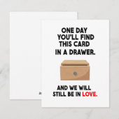 Jahrestag- & Valentinsgeschenk für den Freund Feiertagskarte (Vorne/Hinten)