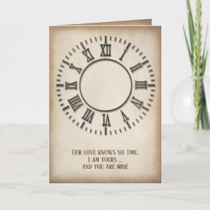 Jahrestag Zeitlose Uhr Karte
