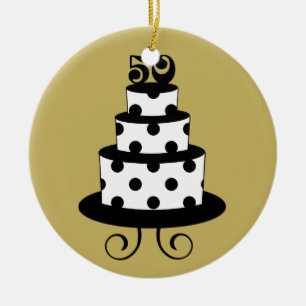 Jahrestags-Andenken der goldenen Hochzeits-50. Keramik Ornament