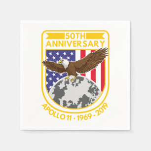 Jahrestags-Feier-Party-Papier Apollo 11 50. Serviette