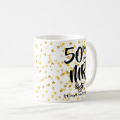 Jahrestags-GoldherzenConfetti Herr-Right 50. Kaffeetasse (VorderseiteRechts)