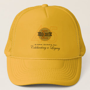 Jahrestags-Goldhut Sigma-Gamma-NU 45. Truckerkappe